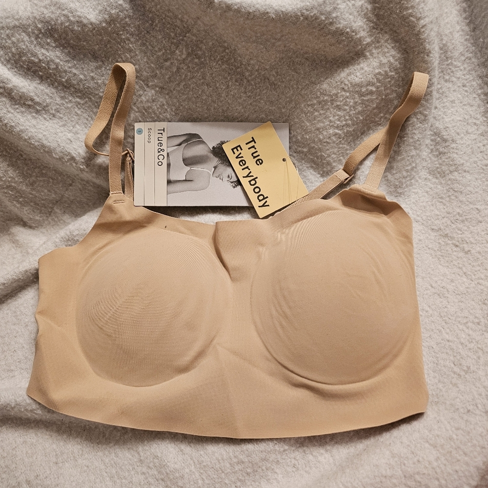 True & Co Women's Skinny Strap Scoop Small Bralette